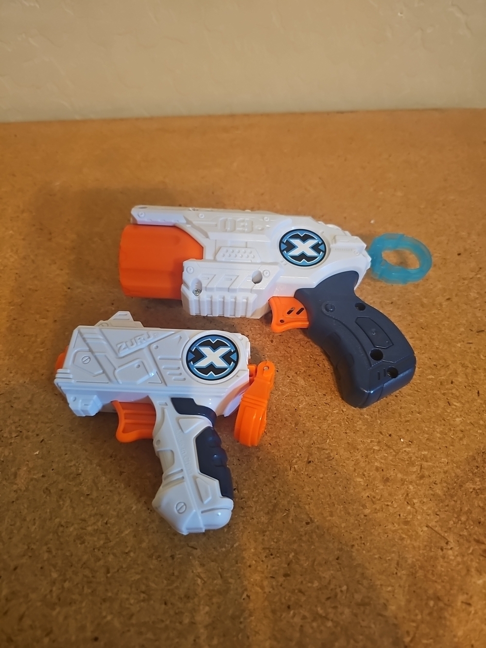 White & Orange Kids Foam Darts. Duo - Play Pistols Set